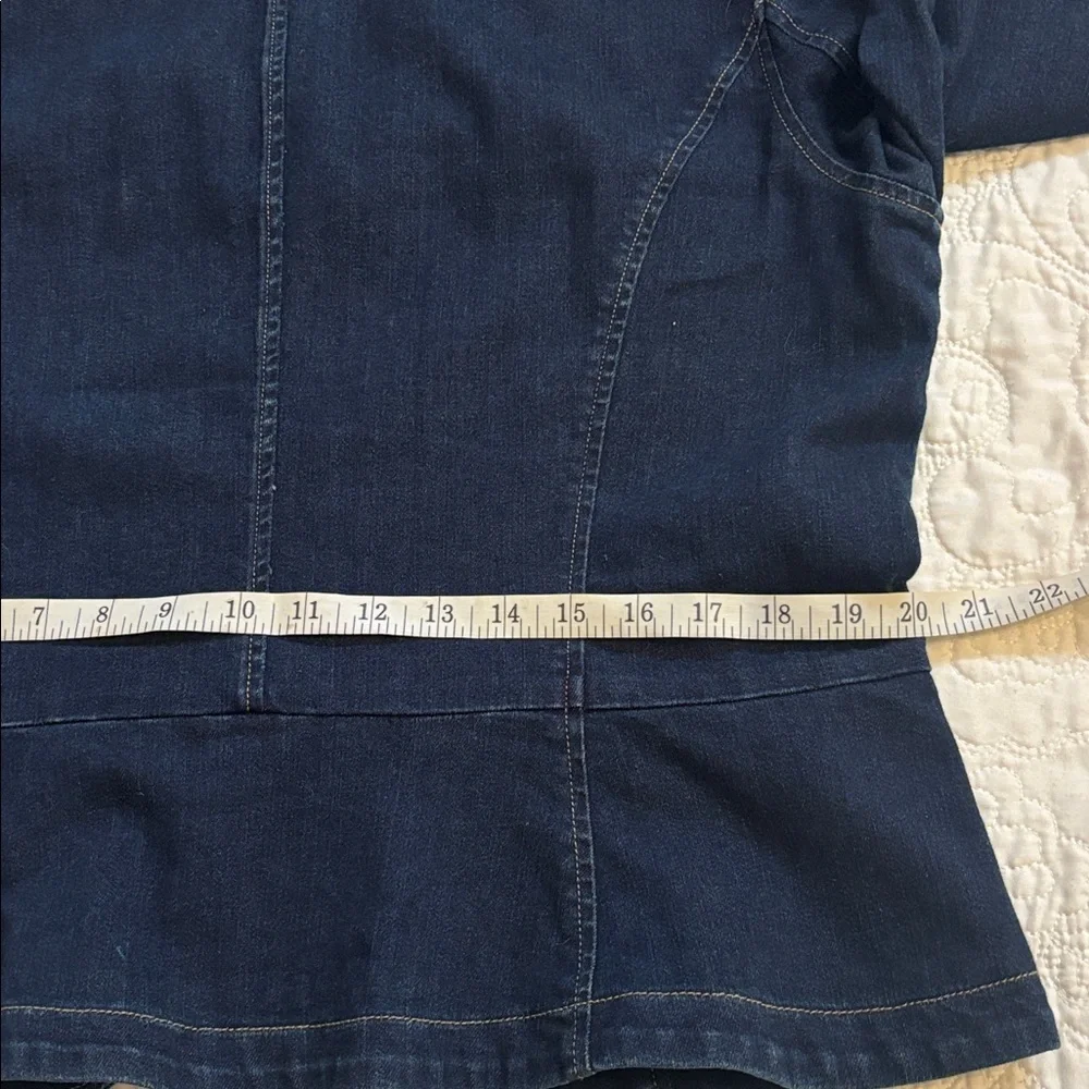 LRL Lauren Jeans Co. Ralph Lauren size 16 princess seams button up Jean jacket - Picture 5 of 10